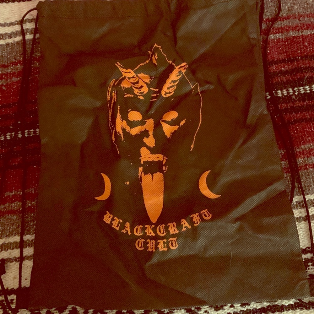 BlackCraft Cult Orange Devil Drawstring Backpack